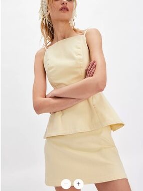 Free People 'Malia' Top in Lemon Freeze (NWT)